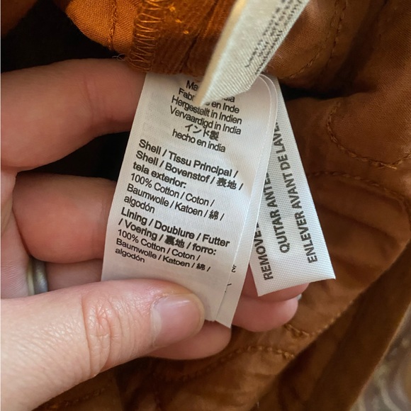 Madewell Brown Quilted Corduroy Button Front Skirt - Picture 7 of 7